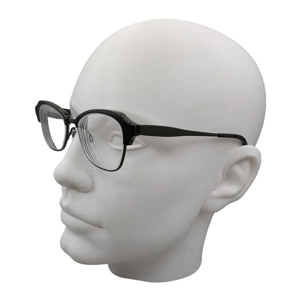 Bevel Azzurri 2522 BKGN Eyeglasses Black Green Cat Eye Frames Japan 51-17 - Picture 2 of 5